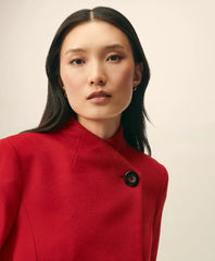 Wrap Coat in Water-Repellent Brushed-Twill Wool | Brooks Brothers on sale