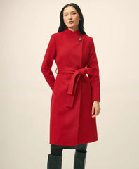Wrap Coat in Water-Repellent Brushed-Twill Wool | Brooks Brothers on sale