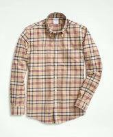 Stretch Supima® Cotton Non-Iron Twill Polo Button Down Collar, Tartan Shirt | Brooks Brothers discount