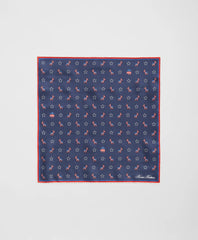 Donkey Motif Silk Pocket Square | Brooks Brothers cheap