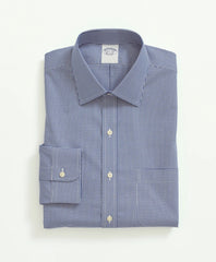 Stretch Supima® Cotton Non-Iron Pinpoint Oxford Ainsley Collar, Gingham Dress Shirt | Brooks Brothers online shop