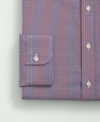 Big & Tall Stretch Supima® Cotton Non-Iron Poplin Polo Button-Down Collar, Checked Dress Shirt | Brooks Brothers cheap