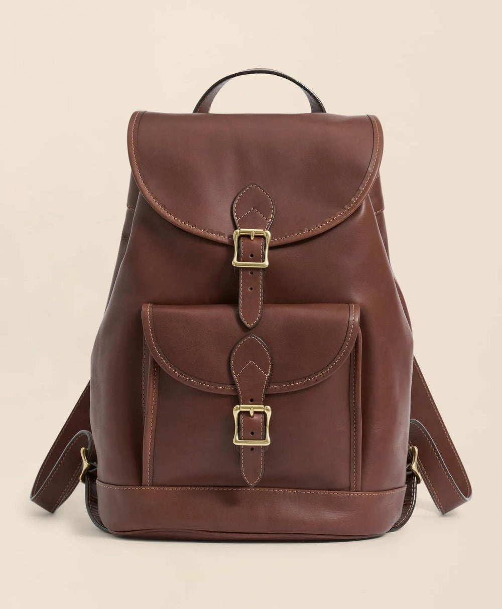 Leather Drawstring Backpack | Brooks Brothers online shop
