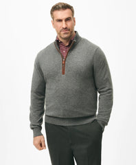 Big & Tall 3-Ply Cashmere Quarter-Zip Sweater | Brooks Brothers on sale