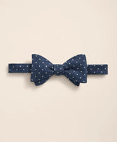 Silk-Linen Mini Dot Bow Tie | Brooks Brothers online