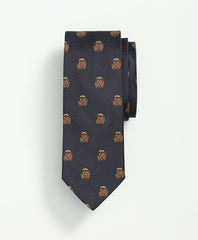 Silk BB Crest Embroidered Tie | Brooks Brothers online shop