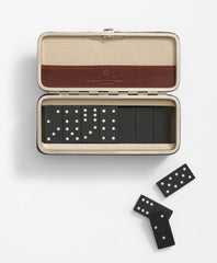 Travel Dominoes Game With Calfskin Case | Brooks Brothers discount