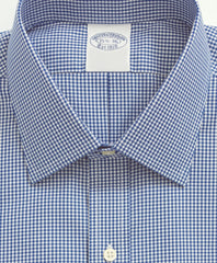 Stretch Supima® Cotton Non-Iron Pinpoint Oxford Ainsley Collar, Gingham Dress Shirt | Brooks Brothers online shop
