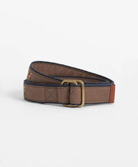 Duck Embroidered Leather Tab D-Ring Belt | Brooks Brothers sale