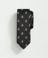 Silk BB Crest Embroidered Tie | Brooks Brothers online shop