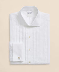 Stretch Cotton Broadcloth English Collar, 10-Pleat Tuxedo Shirt | Brooks Brothers on sale