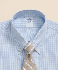 Pure Supima® Cotton Regular-Finish Polo Button Down Collar, Micro Windowpane Dress Shirt | Brooks Brothers discount