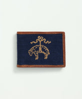 Smathers & Branson Cotton Needlepoint Billfold Wallet | Brooks Brothers sale