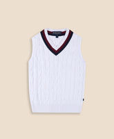Boys Classic Cable Knit Tennis Vest | Brooks Brothers on sale