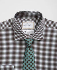 Brooks Brothers X Thomas Mason® Cotton English Collar, Checked Dress Shirt | Brooks Brothers online shop