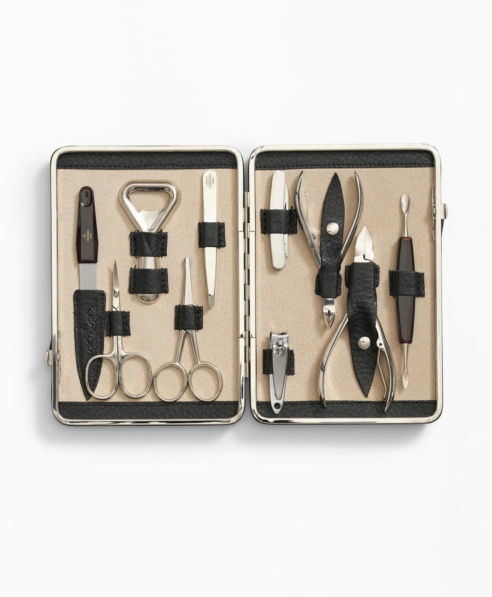 Stainless Steel Manicure Set With Calfskin Case | Brooks Brothers online shop