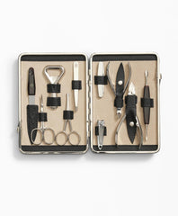 Stainless Steel Manicure Set With Calfskin Case | Brooks Brothers online shop