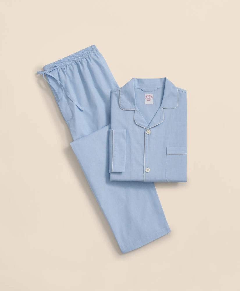 Cotton Broadcloth Pajamas | Brooks Brothers on sale