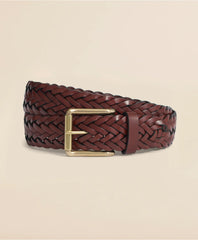 Braided Leather Belt | Brooks Brothers online shop