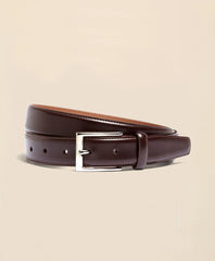 Silver Buckle Leather Dress Belt | Brooks Brothers discount