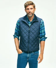 Water Repellent Diamond Quilted Vest | Brooks Brothers on sale
