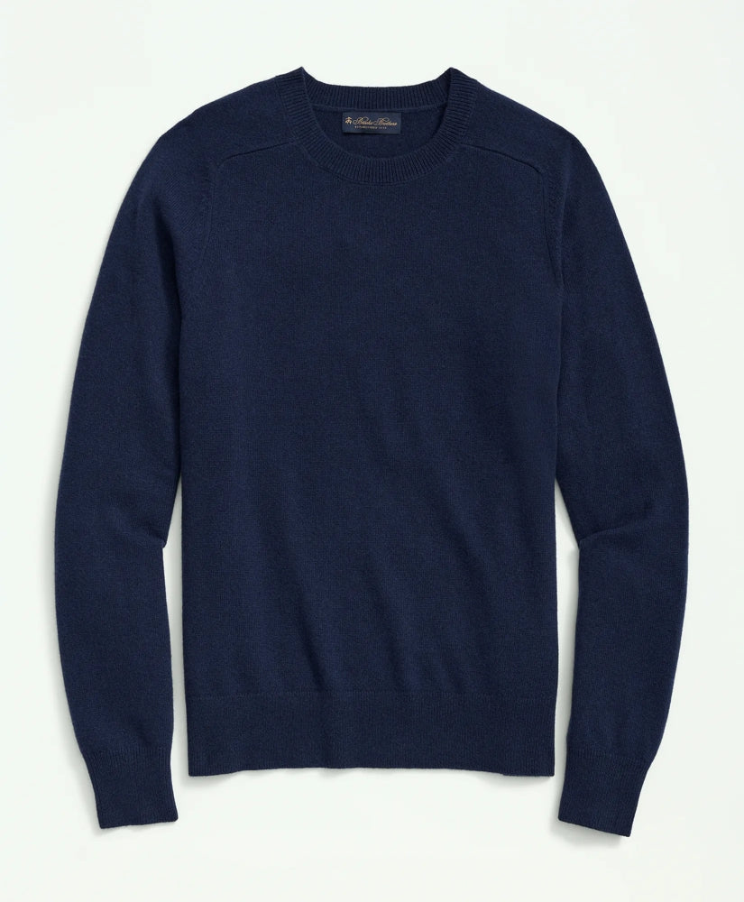 3-Ply Cashmere Crewneck Saddle Shoulder Sweater | Brooks Brothers sale
