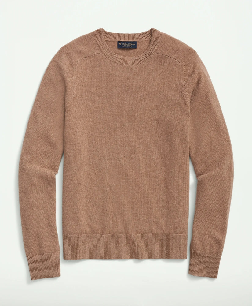 3-Ply Cashmere Crewneck Saddle Shoulder Sweater | Brooks Brothers sale