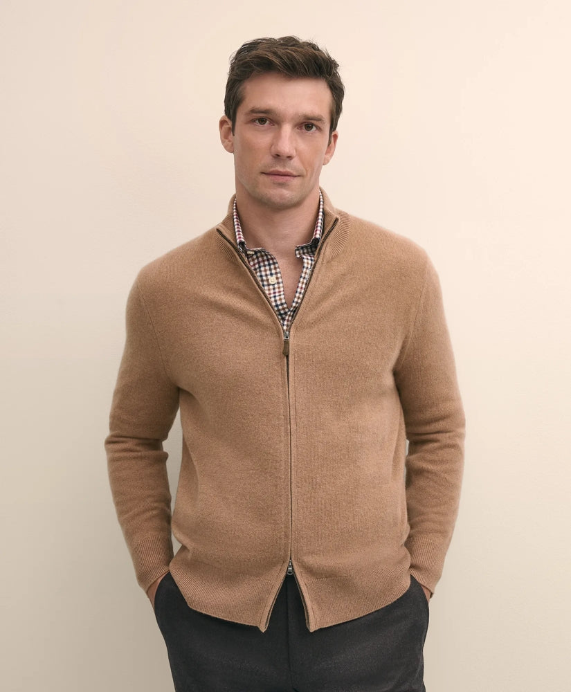 3-Ply Cashmere Full-Zip Cardigan | Brooks Brothers on sale