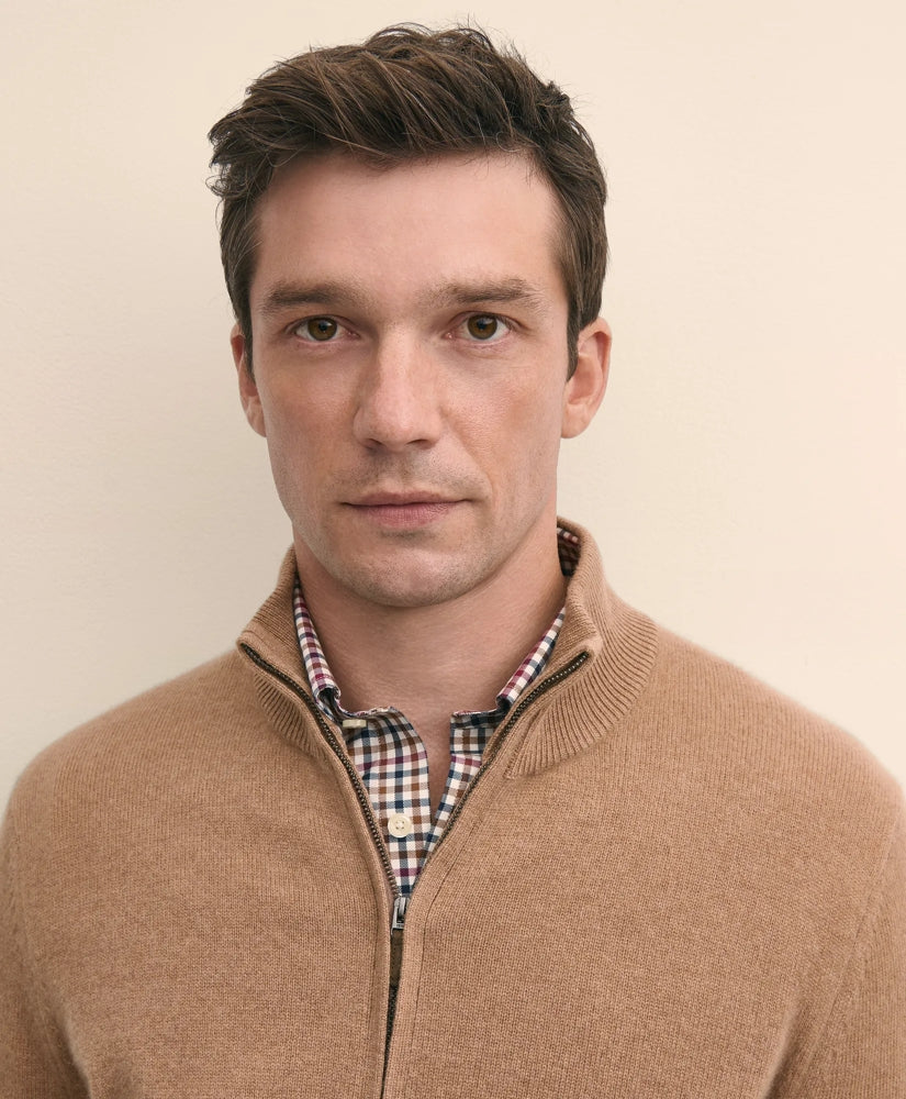 3-Ply Cashmere Full-Zip Cardigan | Brooks Brothers on sale
