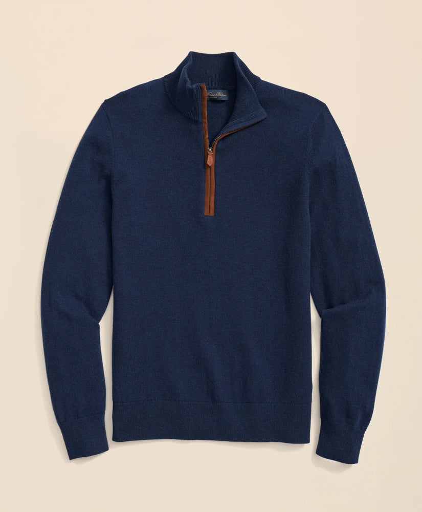 3-Ply Cashmere Quarter-Zip Sweater | Brooks Brothers cheap