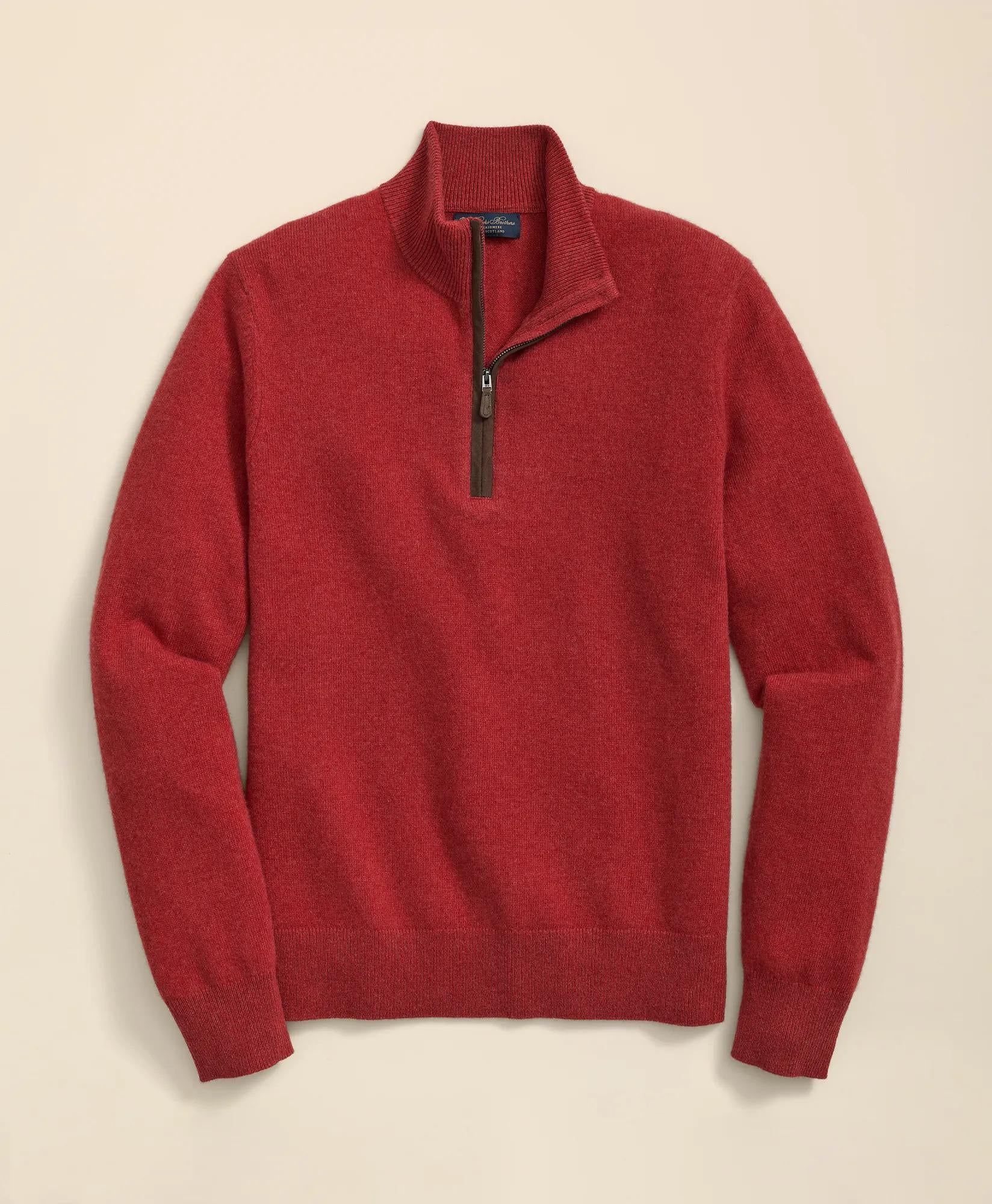 3-Ply Cashmere Quarter-Zip Sweater | Brooks Brothers cheap