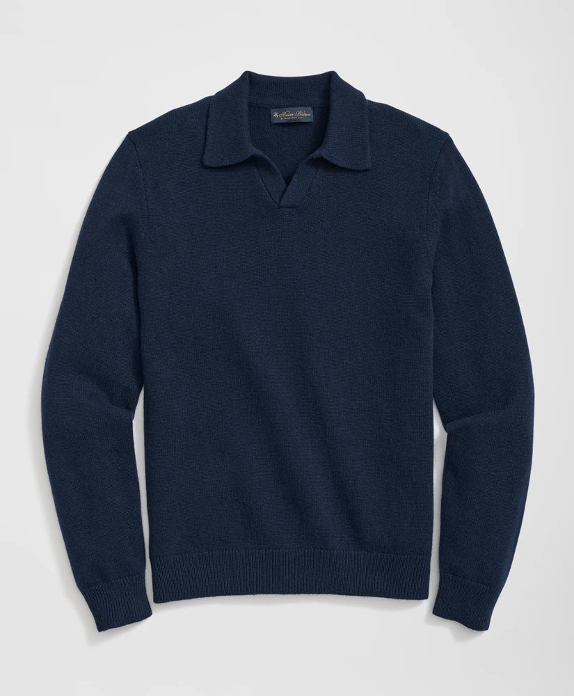3-Ply Cashmere Jonny Collar Polo Sweater | Brooks Brothers cheap