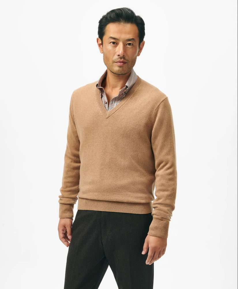 3-Ply Cashmere V-Neck Sweater | Brooks Brothers online
