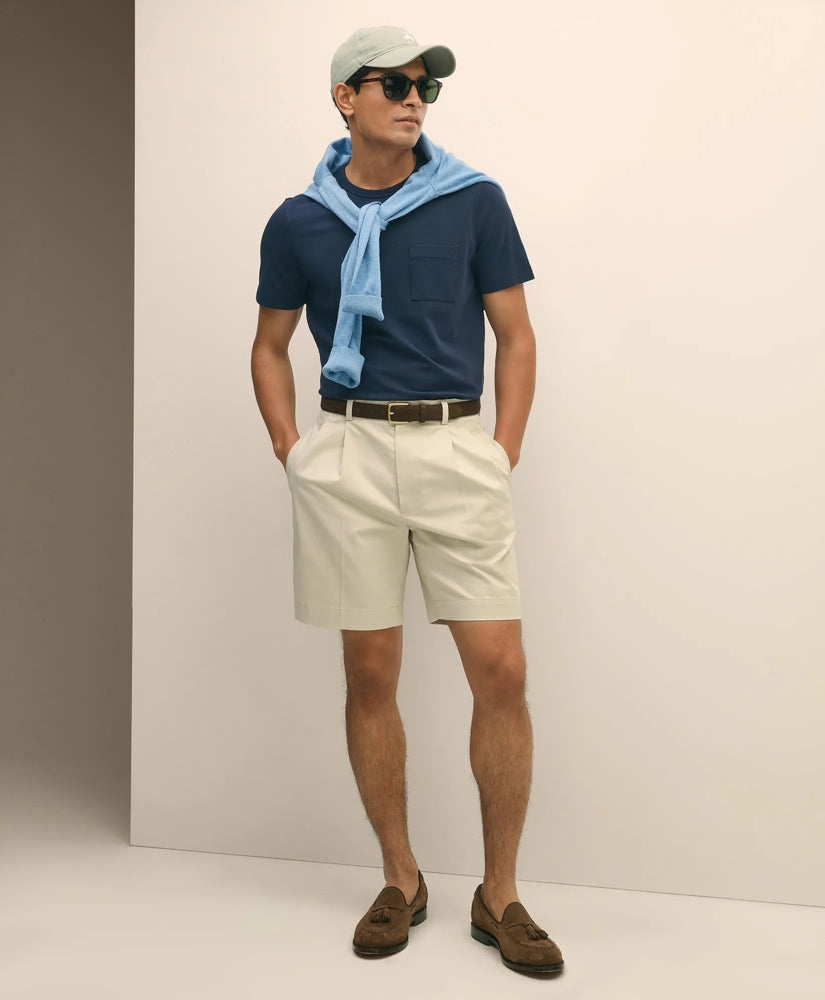8" Pleat Front Stretch Advantage Chino® Shorts | Brooks Brothers cheap