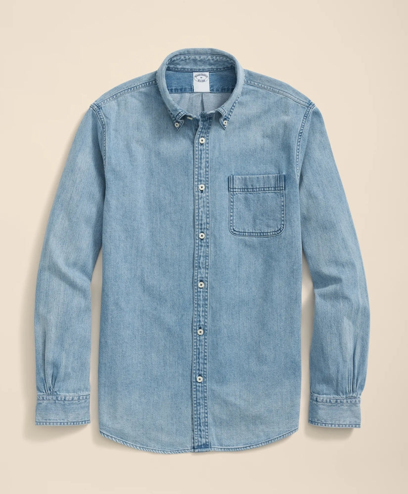 Archival Denim Shirt in Cotton Twill | Brooks Brothers online