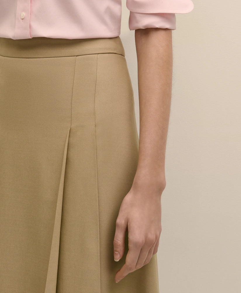 A-Line Wool-Blend Pleated Skirt | Brooks Brothers discount