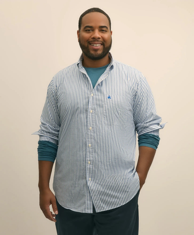 Big & Tall Friday Shirt, Poplin Bengal Stripe | Brooks Brothers discount