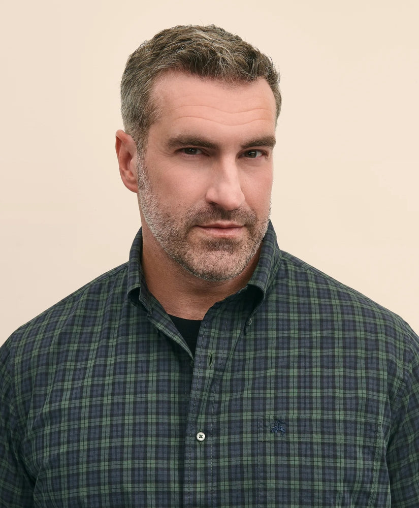 Big & Tall Friday Shirt, Poplin Black Watch | Brooks Brothers cheap