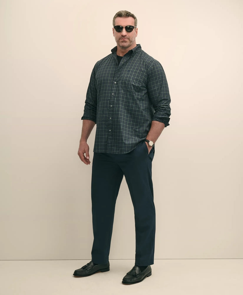 Big & Tall Friday Shirt, Poplin Black Watch | Brooks Brothers cheap