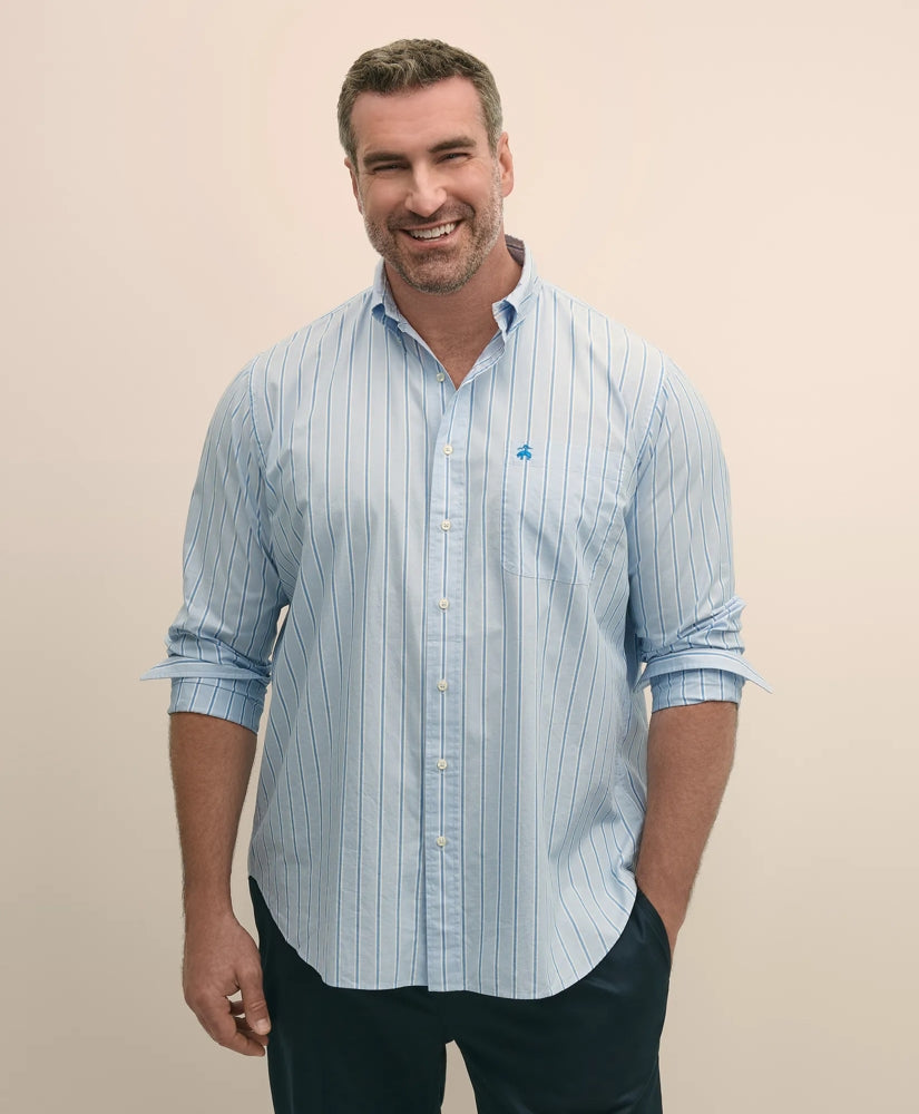 Big & Tall Friday Shirt, Poplin Stripes | Brooks Brothers online