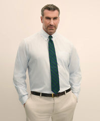 Big & Tall Stretch Cotton Broadcloth Non-Iron Polo Button Down Collar, Dress Shirt | Brooks Brothers online shop