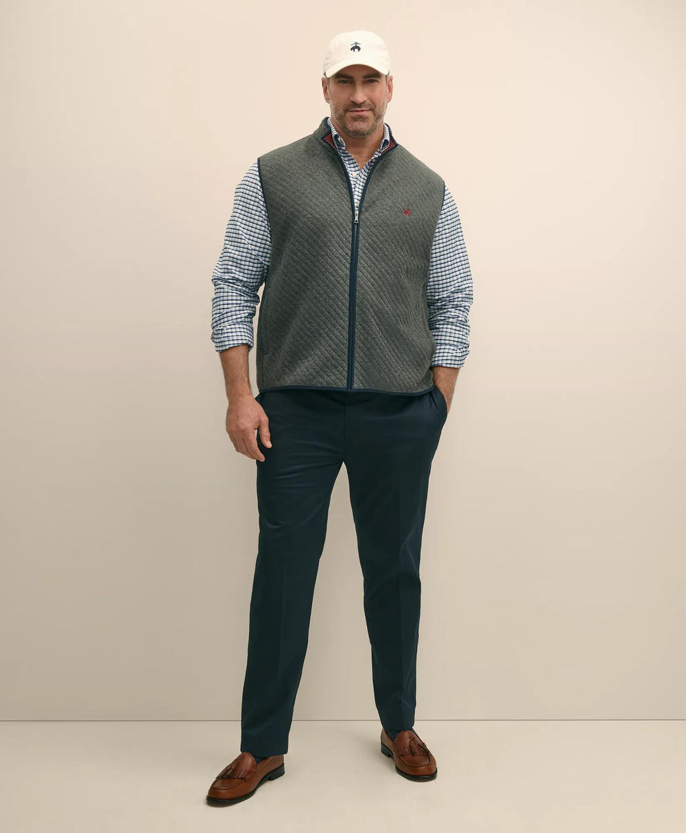 Big & Tall Stretch Cotton Non-Iron Oxford Polo Button Down Collar, Checked Shirt | Brooks Brothers for sale