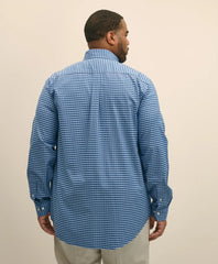 Big & Tall Stretch Cotton Non-Iron Oxford Polo Button Down Collar, Gingham Shirt | Brooks Brothers sale