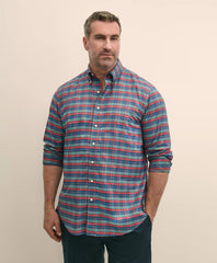 Big & Tall Stretch Cotton Non-Iron Oxford Polo Button Down Collar, Tartan Shirt | Brooks Brothers discount