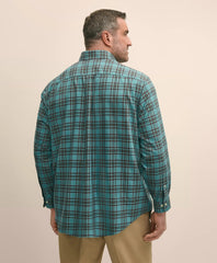 Big & Tall Stretch Cotton Non-Iron Twill Polo Button Down Collar, Tartan Shirt | Brooks Brothers online