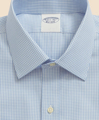 Big & Tall Stretch Supima® Cotton Non-Iron Pinpoint Oxford Ainsley Collar, Gingham Dress Shirt | Brooks Brothers on sale