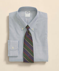 Big & Tall Stretch Supima® Cotton Non-Iron Pinpoint Oxford Button-Down Collar, Candy Stripe Dress Shirt | Brooks Brothers for sale