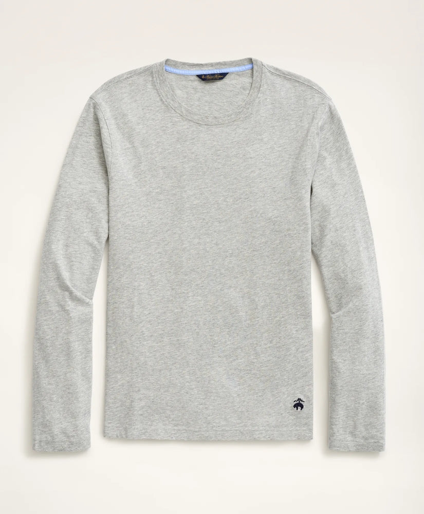 Big & Tall Supima® Cotton Long-Sleeve Logo T-Shirt | Brooks Brothers online