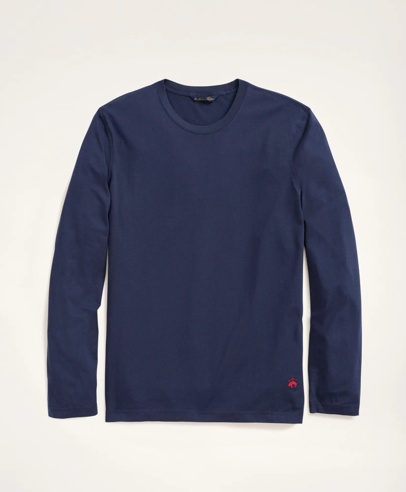 Big & Tall Supima® Cotton Long-Sleeve Logo T-Shirt | Brooks Brothers online