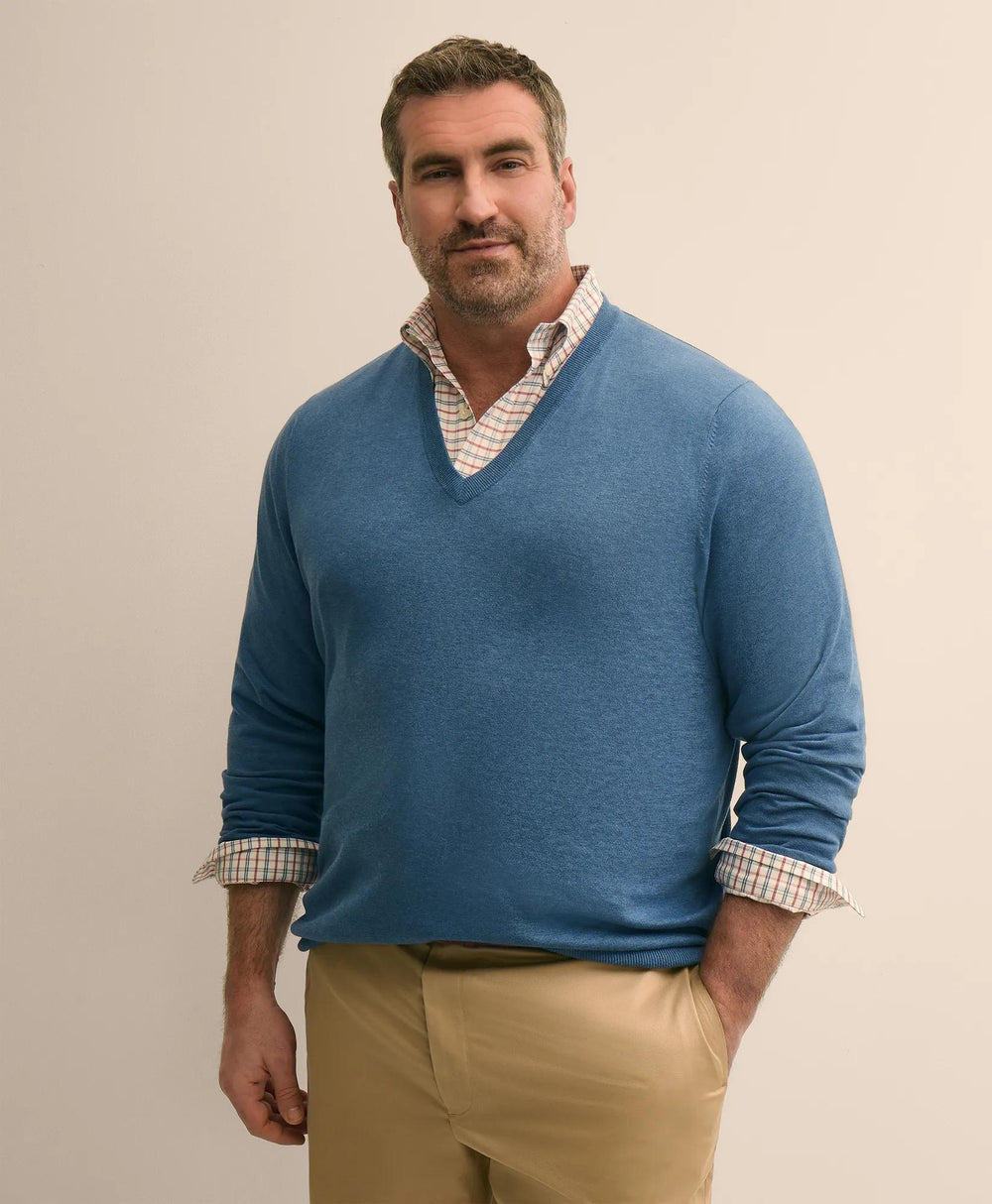 Big & Tall Supima® Cotton V-Neck Sweater | Brooks Brothers cheap